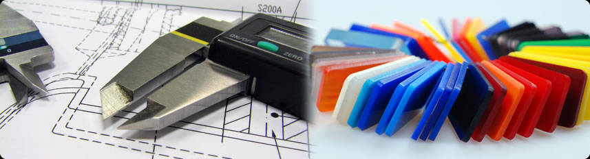 Technical measurement and color swatches Engineering Plastics Melbourne