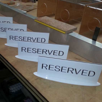Reserved Signs Plastic Fabrication